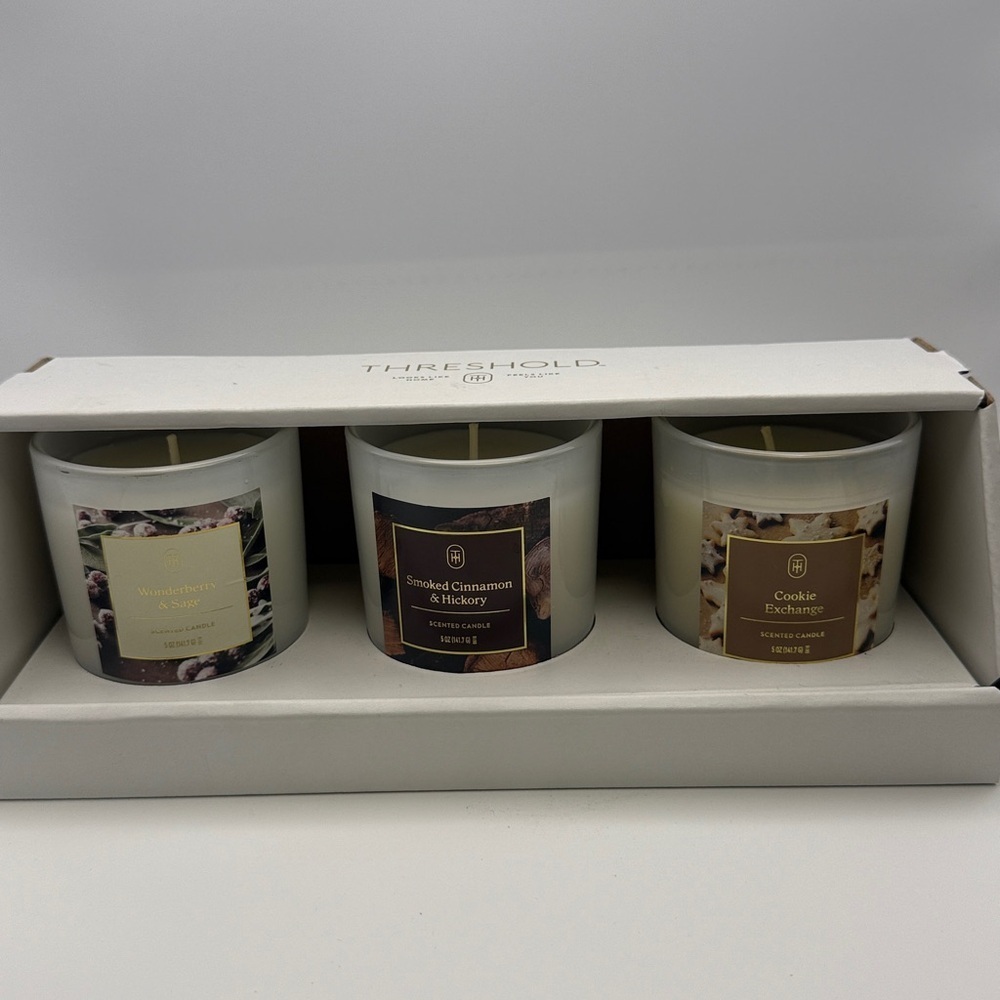 Threshold Scented Candle Set of 3 Fall/Winter Scents 5oz Each - Picture 7 of 7